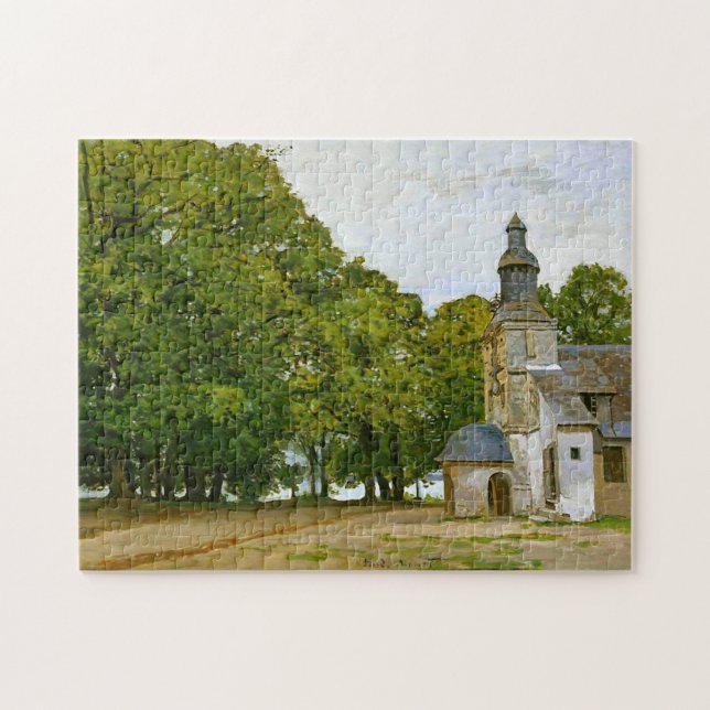 Chapel Notre-Dame-de-Grâce Honfleur Monet Fine Art Pussel (Horisontell)