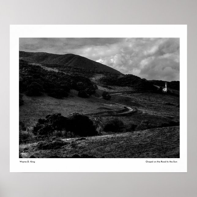 Chapel på väg till Sol-monokromkortet Poster (Framsidan)