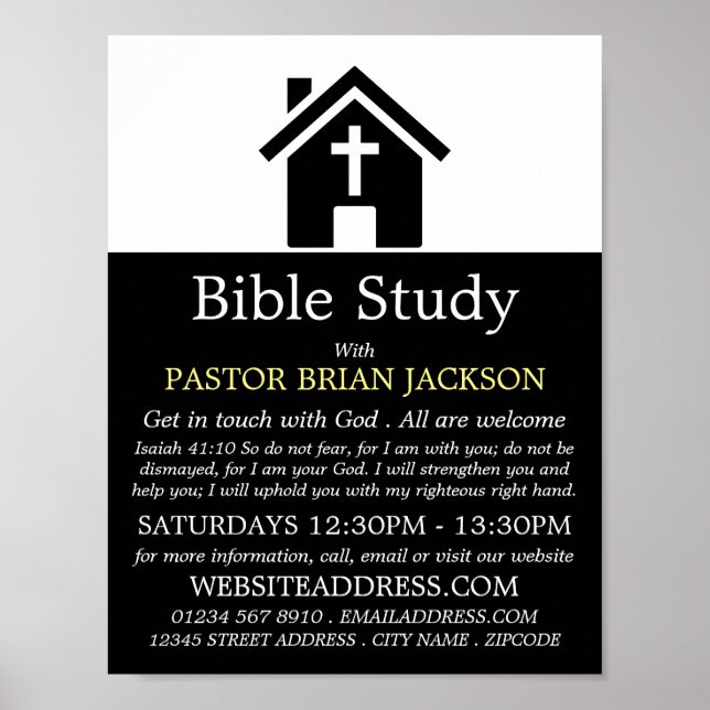 Chapel Silhouette, Christian Bible Class Advert Poster (Framsidan)