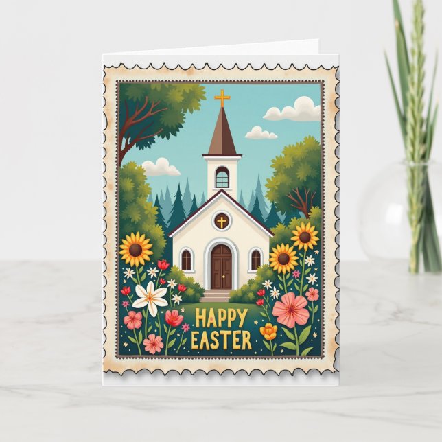 Chapel Spring Blooms Greeting Card Kort (Framsida)