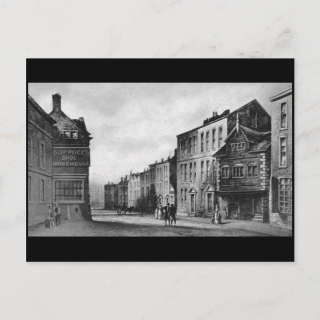 Chapel Street, Liverpool, 1797 Vykort (Framsida)
