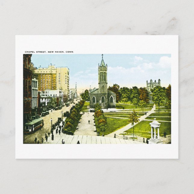 Chapel Street, New Haven, Connecticut Helg Vykort (Framsida)