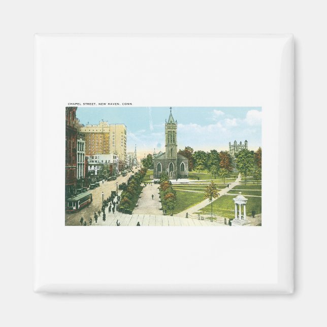 Chapel Street, New Haven, Connecticut Magnet (Framsidan)