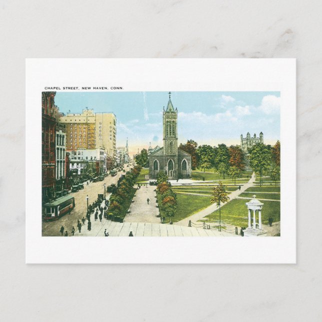 Chapel Street, New Haven, Connecticut Vykort (Framsida)