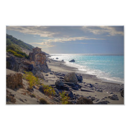 Chapel vid stranden - Isle of Crete, Grekland Fototryck