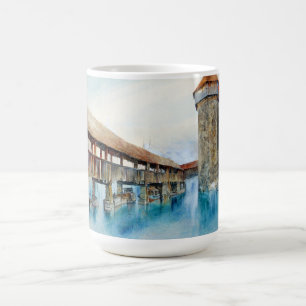 Chapelbron i Lucerne (Schweiz) Kaffemugg