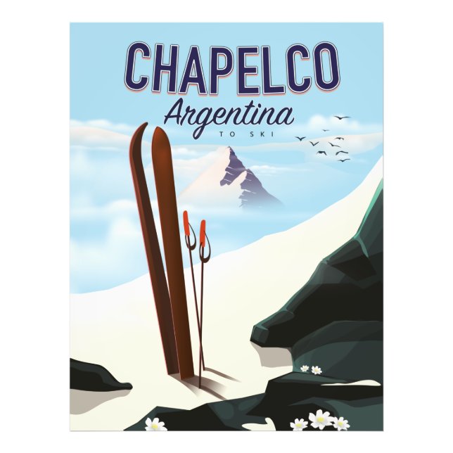 Chapelco Argentina att åka skidor Fototryck (Framsidan)