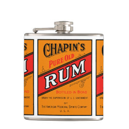 Chapins Pure Old Rum-etikett Fickplunta