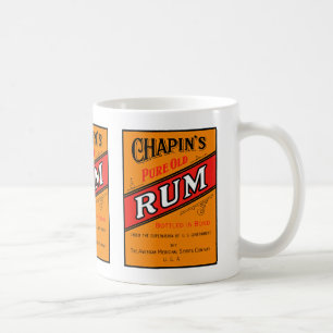 Chapins Pure Old Rum-etikett Kaffemugg