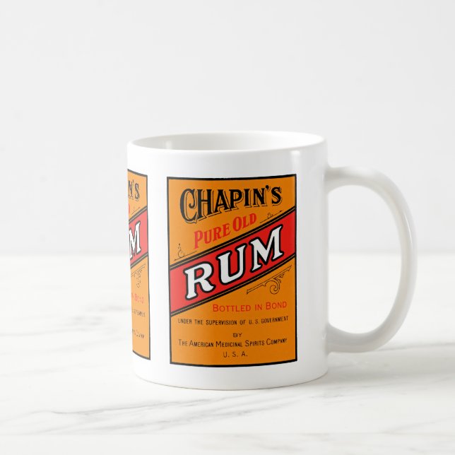 Chapins Pure Old Rum-etikett Kaffemugg (Höger)
