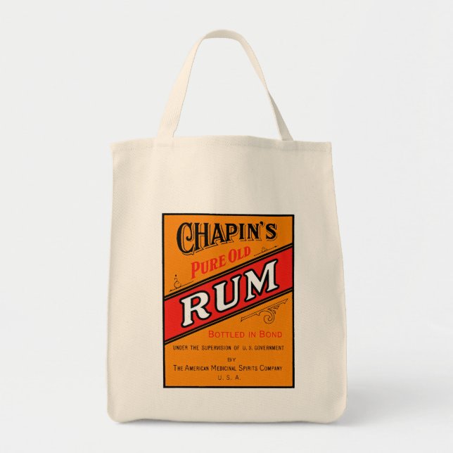 Chapins Pure Old Rum-etikett Tygkasse (Framsidan)
