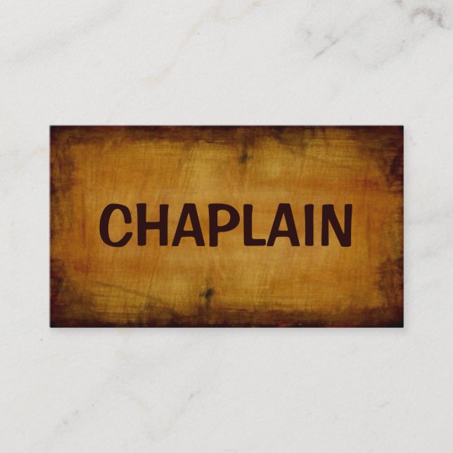 Chaplain Antique-Affärskort Visitkort (Framsida)