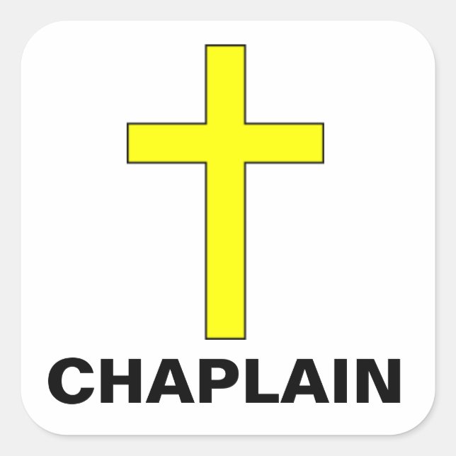 Chaplain Fordon Decal Fyrkantigt Klistermärke (Framsida)