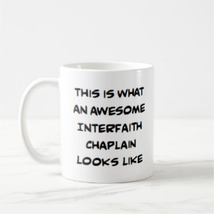 Chaplain mellan trosinriktningar, fantastisk kaffemugg