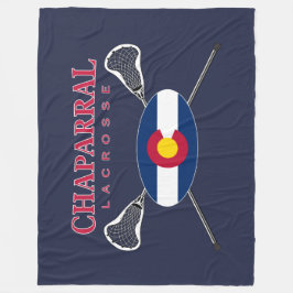 ChapLAX flaggalogotyp på blåttullen (3 Fleecefilt