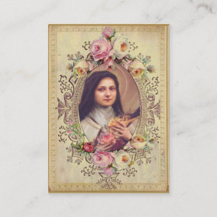Chaplet av den heliga kortbönen för St. Therese Visitkort