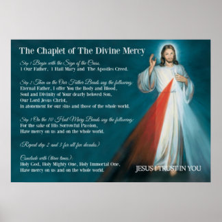 Chaplet med Divine Mercy Prayer Poster