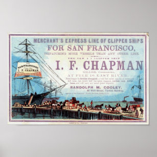 Chapman Clipper Frakt Historical Repro Poster