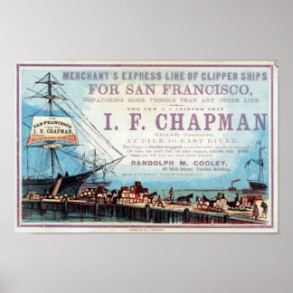 Chapman Clipper Frakt Historical Repro Poster