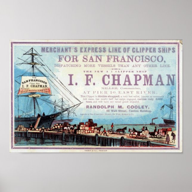 Chapman Clipper Frakt Historical Repro Poster (Framsidan)