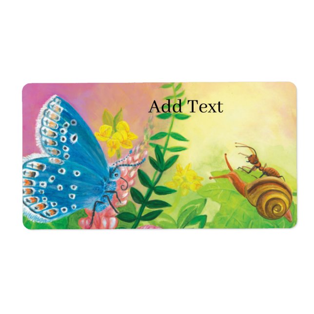 Chapmans Blue Butterfly & Ant & Snigel Anpassnings Fraktsedel (Framsidan)