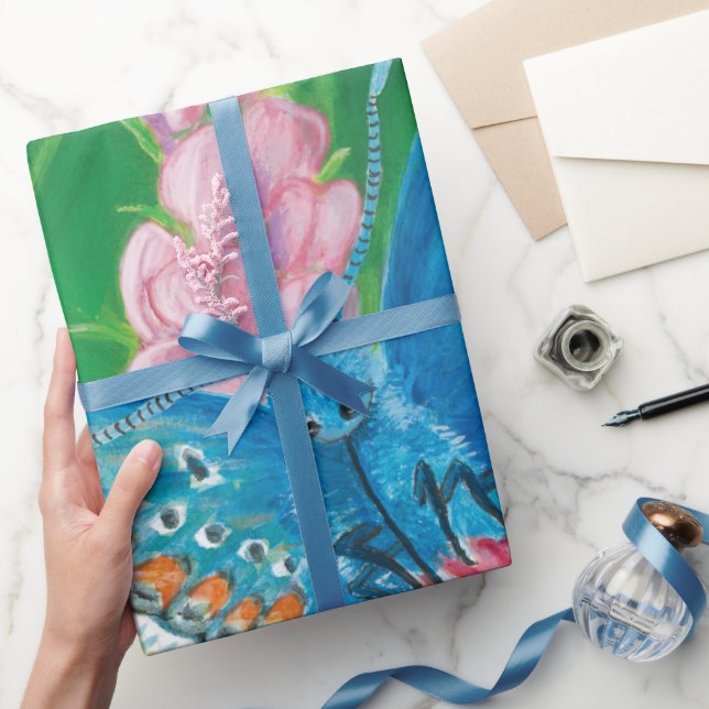 Chapmans blue butterfly (Polyommatus thersites) Presentpapper (Gifting)