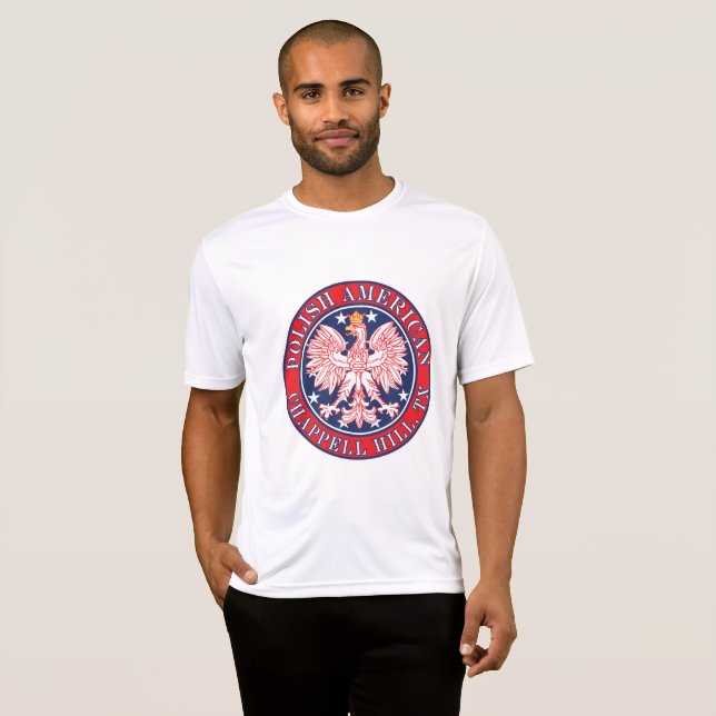 Chappell Backe Texas polsk amerikansk Eagle T Shirt (Hel framsida)