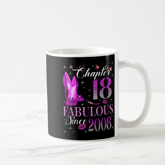 Chapter 18 Fabulous Since 2008 18th Birthday Gift  Kaffemugg (Höger)