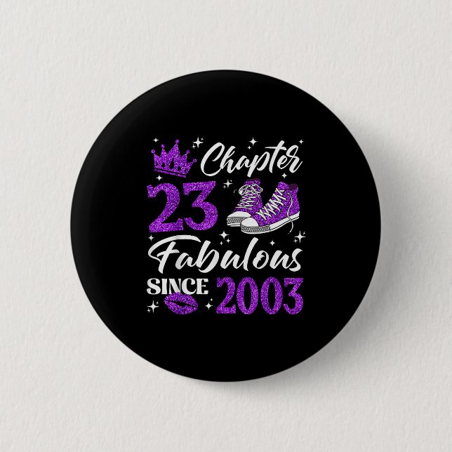 Chapter 23 Fabulous Since 2003 23rd Birthday Women Knapp (Framsida)