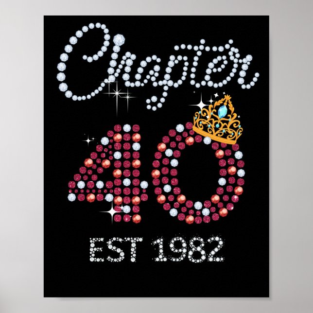 Chapter 40 Years EST 1982 40Th Birthday Poster (Framsidan)