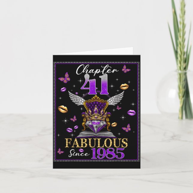 Chapter 41 Fabulous Since 1985 41st Birthday Women Kort (Framsida)
