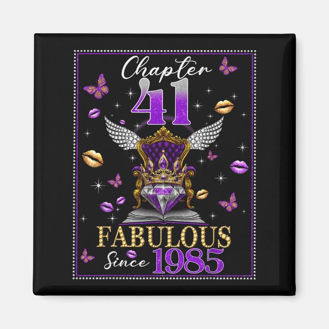 Chapter 41 Fabulous Since 1985 41st Birthday Women Magnet (Framsidan)