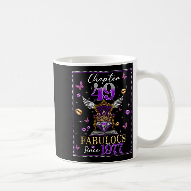 Chapter 49 Fabulous Since 1977 49th Birthday Women Kaffemugg (Höger)
