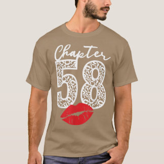 Chapter 58 Lips Happy Birthday Leopard 58 years Bo T Shirt