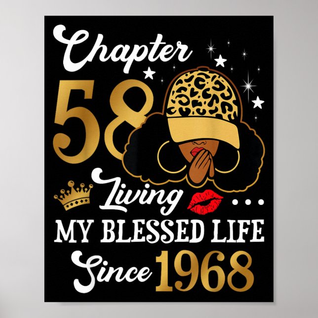 Chapter 58 Living My Blessed Life Since 1968 Afro  Poster (Framsidan)