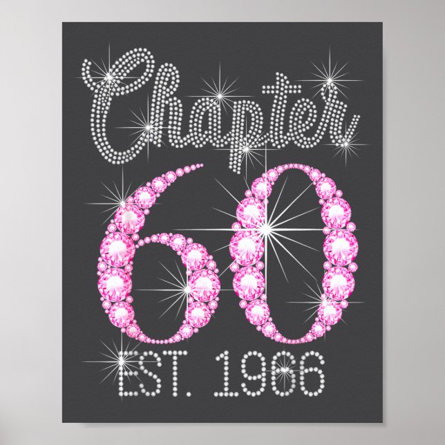 Chapter 60 Est 1966 Happy 60th Birthday Gift  Poster (Framsidan)