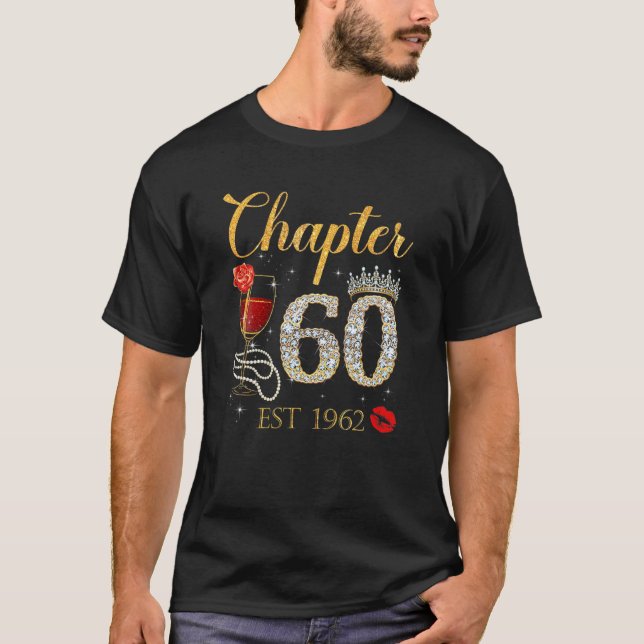 Chapter 60 Years EST 1962 60Th Birthday Red Rose W T Shirt (Framsida)