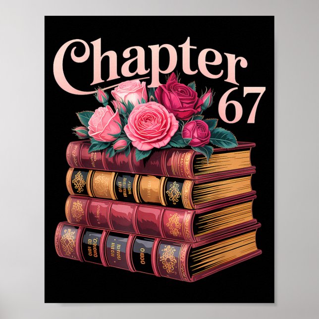 Chapter 67 Floral Book Stack Design  Poster (Framsidan)