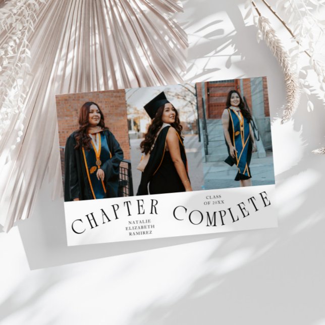 Chapter Complete Typography Grad Photo Meddelande (Skapare uppladdad)