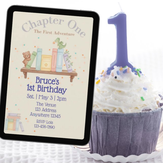 Chapter One, First Adventure, 1st Birthday Inbjudningar (Skapare uppladdad)