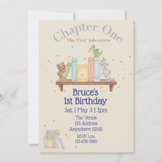 Chapter One, First Adventure, 1st Birthday Inbjudningar