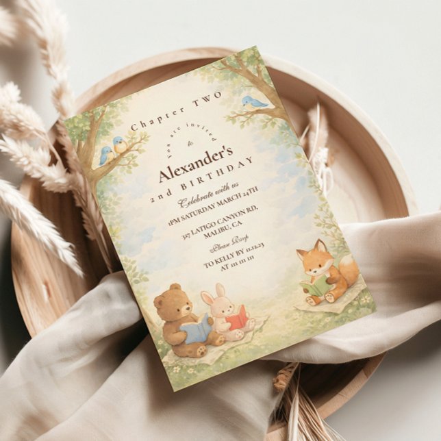 Chapter Two Little Reader Birthday Inbjudningar (Skapare uppladdad)