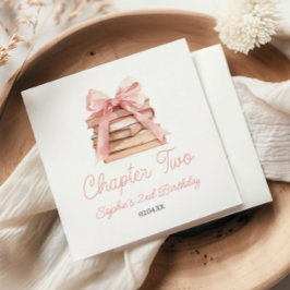 Chapter Two Pink Bow Books 2nd Birthday Party Pappersservett