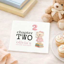Chapter Two Teddy Bear Books Girl 2nd Birthday Pappersservett