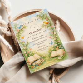 Chapter Two Woodland Story Birthday Inbjudningar
