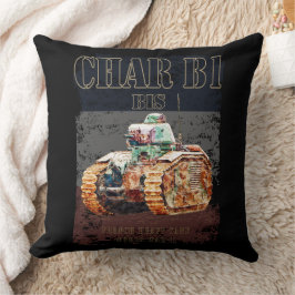 Char B1 Bis Fransk Hård Tank av WWII. Frankrike fl Kudde