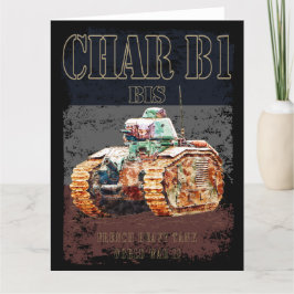 Char B1 Bis Fransk Hård Tank av WWII. Frankrike fl Tack Kort