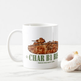 Char B1 bis Världskrig 2 Fransk Hård Tank WWII Kaffemugg