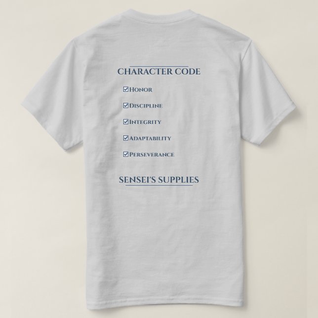 Character Code T Shirt (Design baksida)