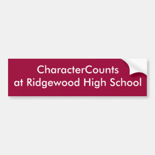CharacterCountsat Ridgewood högstadium Bildekal